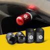 awq64Pcs Car Styling Wheel Tires Bolt-in Valve Caps Badge Accessory For Volkswagen VW Polo Golf Passat Tiguan Beetle Caddy T5 Up Eos