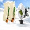 Vinter Plantetrekk Pustende Frysebeskyttelsespose Gjenbrukbart Frostteppe med Glidelås Snøring for Utendørs Potteplanter Busk