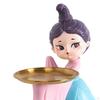 Chinese Style Serving Tray Figurine Sculptures Jewelry Trinket Statues for Home Table Decor Cookie