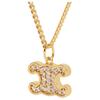 Celine Brass Gold Plated And Crystal Necklace Women necklace 460GB6BZI-35OR