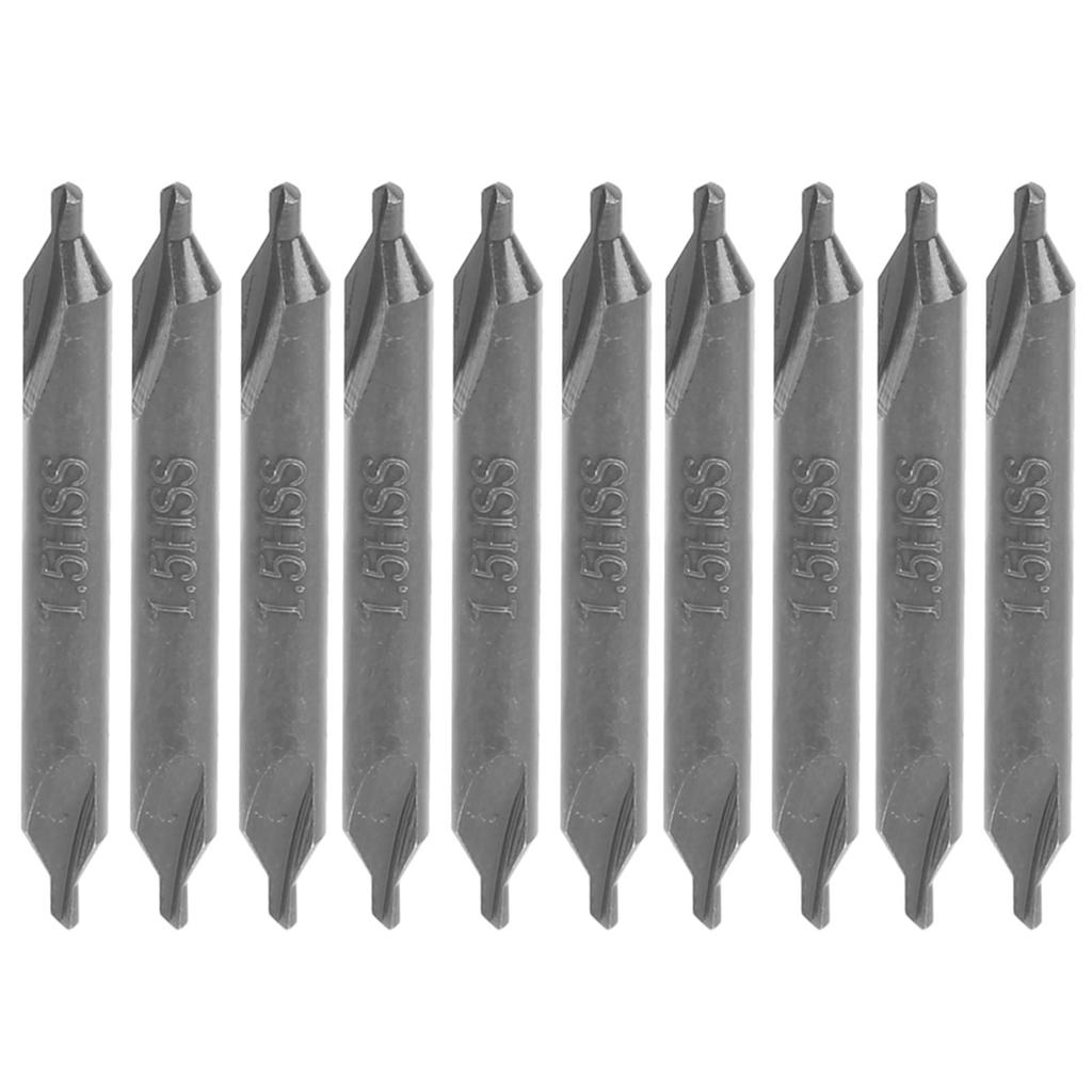 10Pcs Center Drill Bit HSS AType for Die Stainless Steel AllGround Spiral Positioning 1.5mm