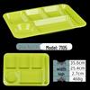 A8 Melamine Rectangular Multi-Compartment Canteen Tray
