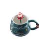 With Lid and Spoon Santa Claus Water Cup Ceramic Christmas Ceramic Cup Creative   New Year