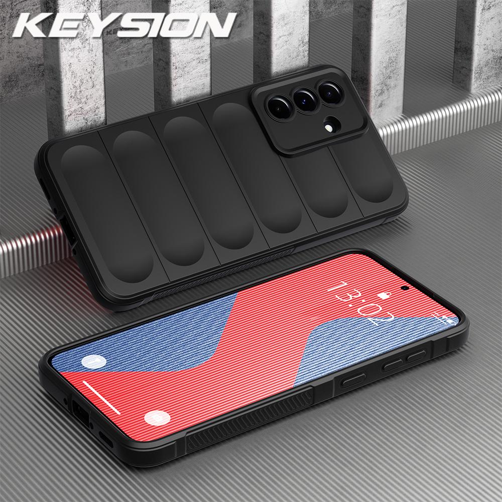 

KEYSION Shockproof Case for Samsung A57 5G A37 A17 4G 5G Soft Silicone Anti-skid Phone Back Cover for Galaxy A17 A37 A57 5G for Samsung A57 5G чёрный