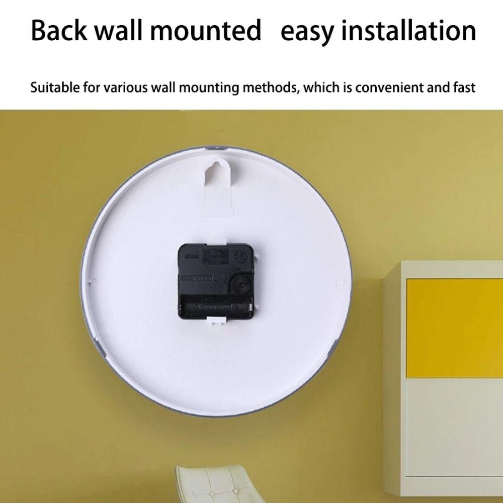 Battery Operated Modern Wall Mounted Clock Non-ticking Round Wall Clocks Hanging Clock  School