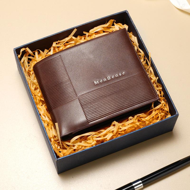 New Men'S Wallet Men'S Short Wallet Fashion Middle-Aged And Youth Wallet Large Capacity Multi-Card Wallet