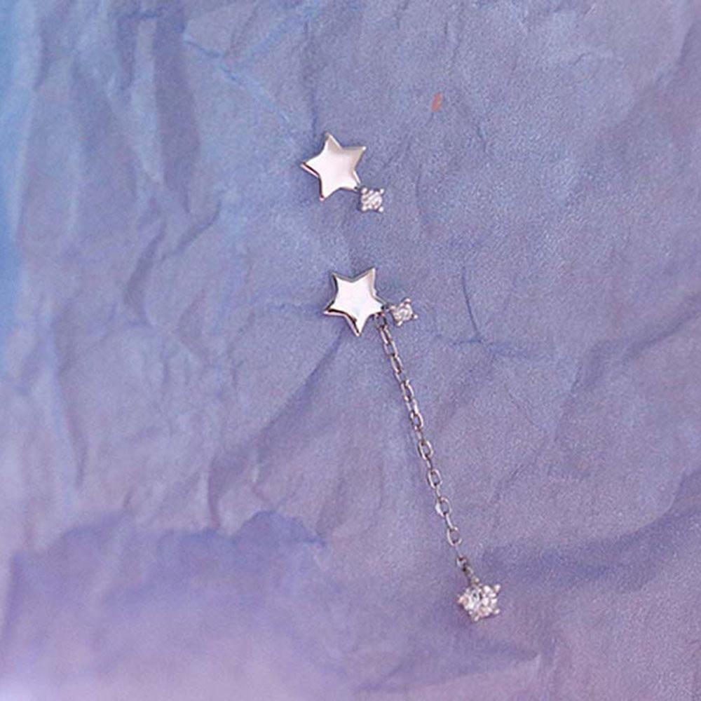 Geometric Star Asymmetry Tassel Party Jewelry Drop Earrings Fashion  Accessories Stud Earrings