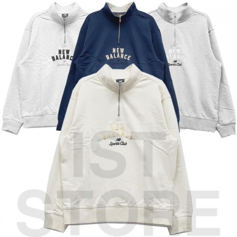 

New Balance Half Zip Sweatshirt Ist Sports Club Nbncfco123 (16)Light Gray/090(S)