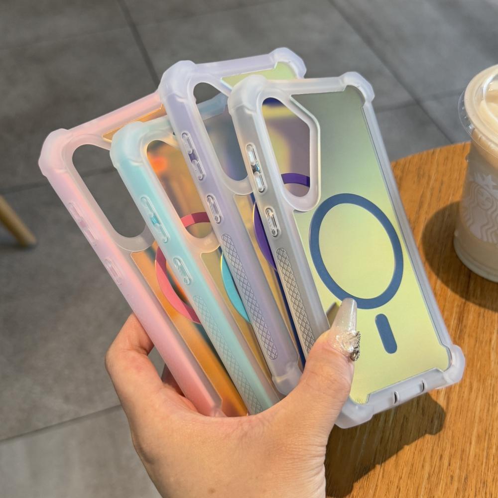 Heavy Duty Thickened Shockproof Magnetic Laser Case For Samsung S25 Ultra S24 S23 Plus Wireless Charging Military Armor Cover