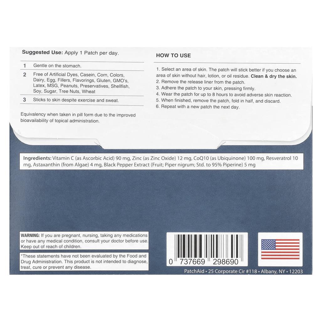 Coq10 Plus Patch, 30 Sheets