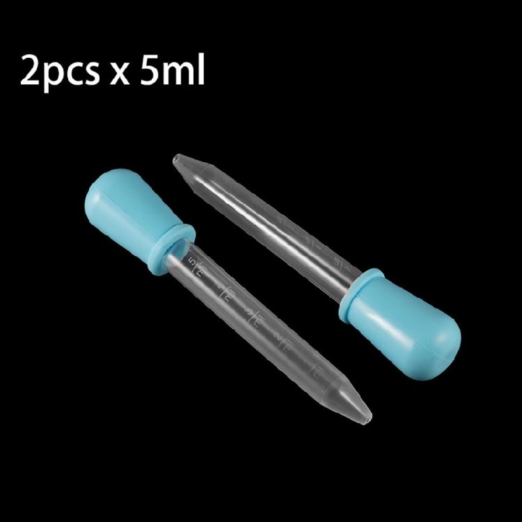 5Pcs 5ML Silicone Graduated Pipettes With Rubber Suction Top Liquid Droppers For Oil Liquid Handling In Science Labs