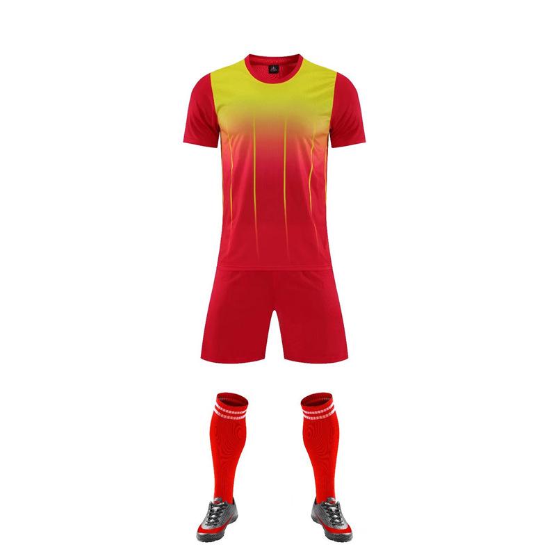 A short-sleeved football game quick-drying training jersey custom football jersey suit for men and women and children