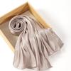 Premium Shimmer Silk Satin Hijab Scarf Women Luxury Solid Color Plain Hijab Shiny Shawl Silk Feeling Stain Wraps Shiny Stoles