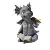 Little Dinosaur Meditation Statue, Home Garden Decoration Luminous Dragon Garden Decoration Resin Handicraft Ornament