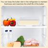 Airtight Butter Dish With Spatula Space-Saving Sealed Butter Box Cheese Storage Box For Refrigerator Door Shelf