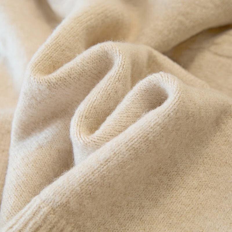 Damen 2025 Herbst Fake Zweiteiler Patchwork Revers Pullover Top