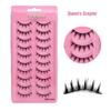 Ten Pairs High-Capacity Natural 3D Eyelashes - Hard Stem, Dense One-Piece Design for Stage Makeup