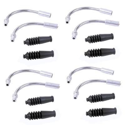 8 Pcs Cycling Brake Pipe with Rubber Boot Bike Brake Bend Tube Plastic Sleeves