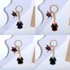 Colorful Mortarboard Academic Dress Charm Keychain Unisex Alloy Keyring Bag Pendant Graduation Ceremony Souvenir