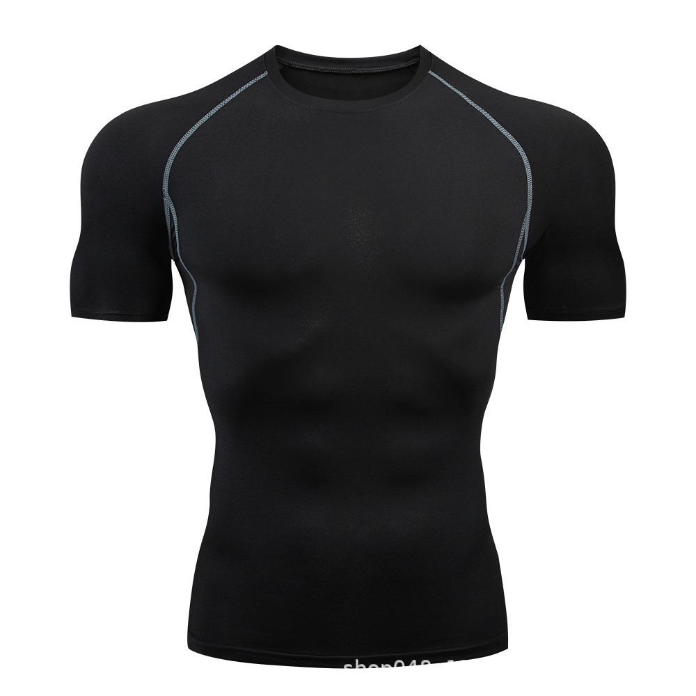 Camiseta Esportiva de Compressão Branca e Vermelha de Secagem Rápida para Corrida, Basquete e Futebol