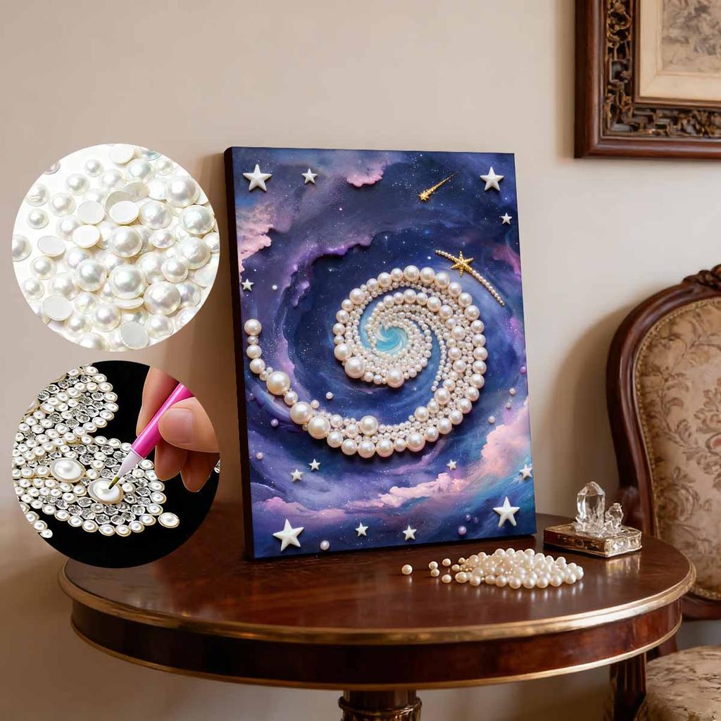 DIY Cosmic Vortex Pearl Diamond Art Painting Kits for Adults and Beginners,fine View Sparkling Painting Craft Home Wall Decor Handmade Gift