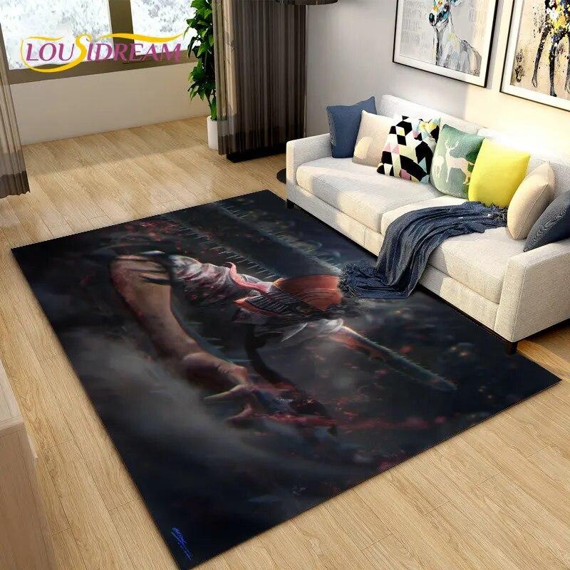 3D Chainsaw Man Anime Denji Cartoon Area Rug,Carpet Rug for Living Room Bedroom Sofa Doormat Decoration, Kids Non-slip Floor Mat