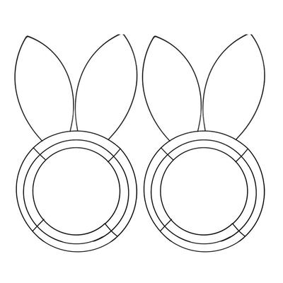 2 Stück Kaninchen Drahtkranz Personalisierter Oster-Blumen-Spiralkranz 2er Pack/Los Hase Und Außenbereich 2 Stück/Set Metall Und Dekoration