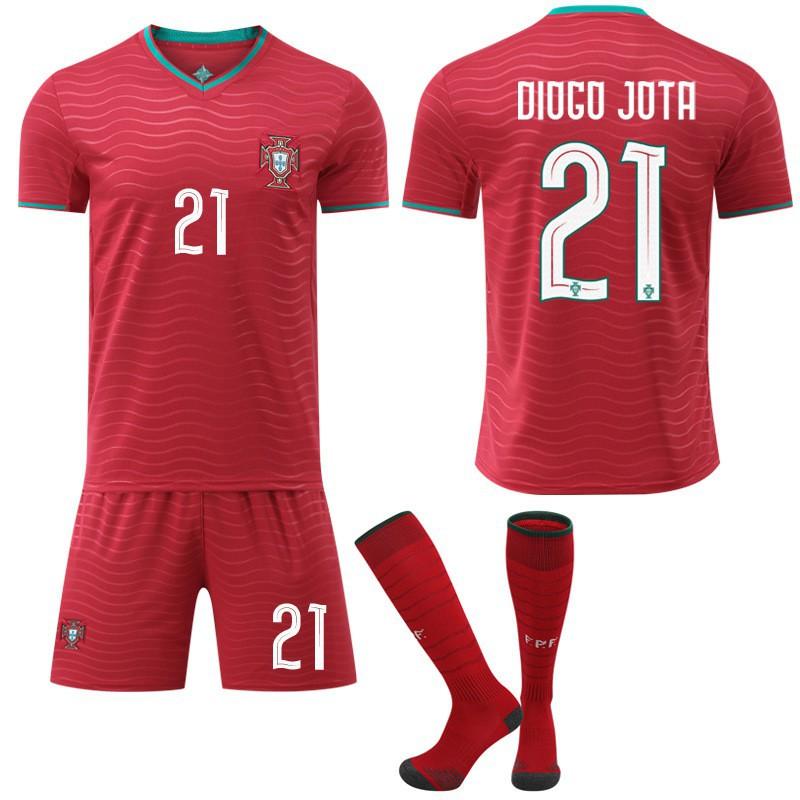 

World Cup No. 7 C Ronaldo Jersey Set 8B Fee Sports Team Uniform Jota Football Portugal Home Court #XS