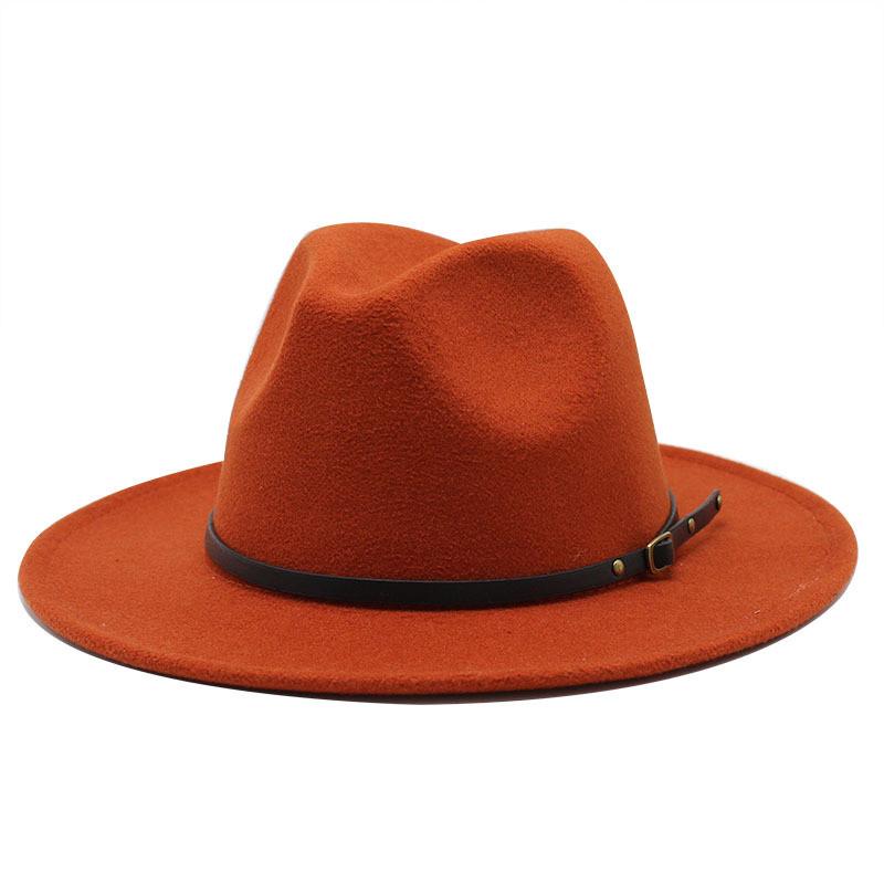 Vintage British Style Wool Felt Fedora Hat For Women With Wide Brim And Breathable Design