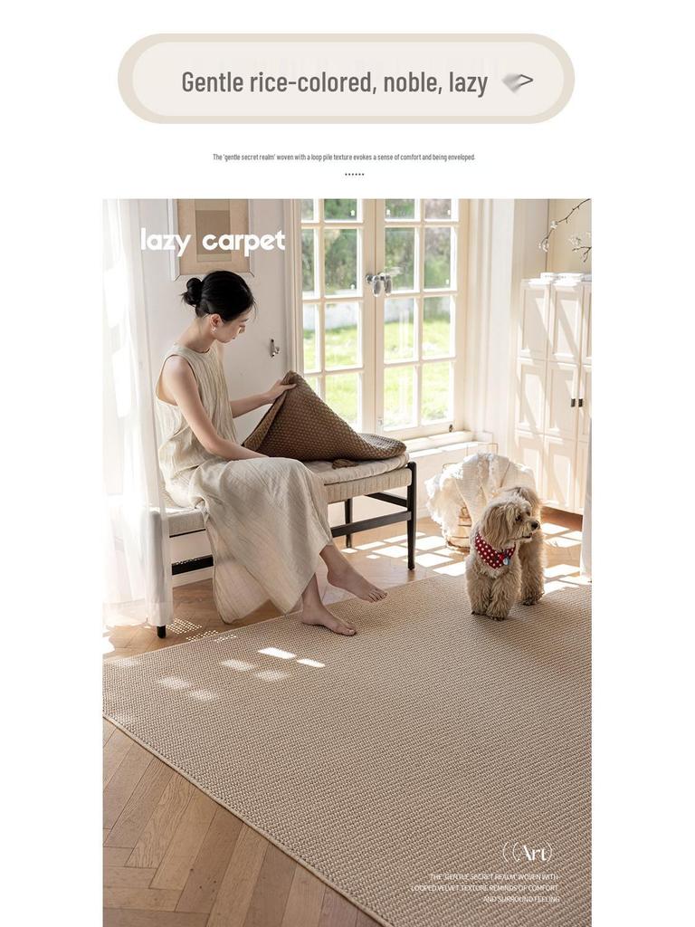 Vintage Wabi-Sabi Sisal Cat Scratch Rug for Living, Tea, and Meeting Rooms - Customizable Size