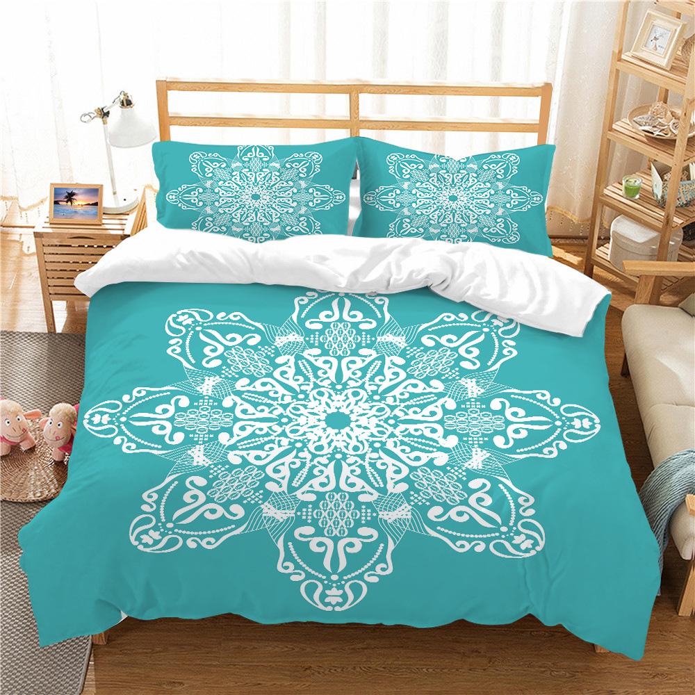 Богемское постельное белье Двух- или трехпредметное Полиэстер 3D цифровая печать EU single 135*200