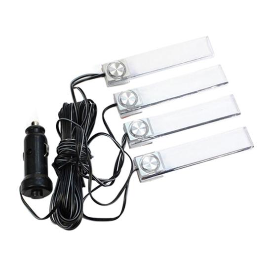 4 в 1 12V синий автомобиль атмосфера лампа зарядка светодиодные внутренние украшения пола огни