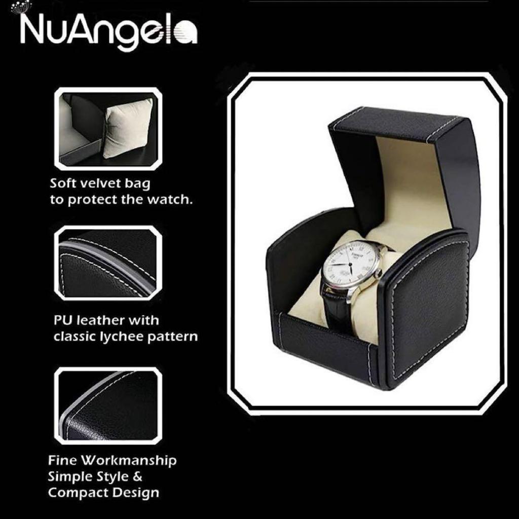 [GEBRAUCHT] NuAngela PU-Leder Uhrenbox, Einzelanzeige, Klassisch
