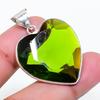 Natural Peridot Gemstone Handmade 925 Sterling Silver Jewelry Pendant 1.58" AP-16369