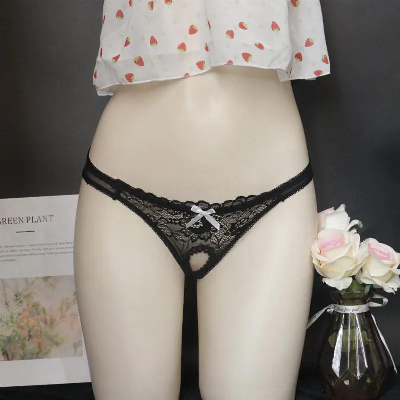 Lace Sissy Hollow Out Pouch Panties Sexy See Through Men Low Rise Briefs Cross-Dresser Lingerie Expose Buttock Gay Underwear