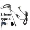 1 Stück Ohrbügel-Schiedsrichter-Ohrhörer 3,5-mm-/Typ-C-Schnittstelle für V6 Pro+ Motorradhelm Bluetooth-Interkom