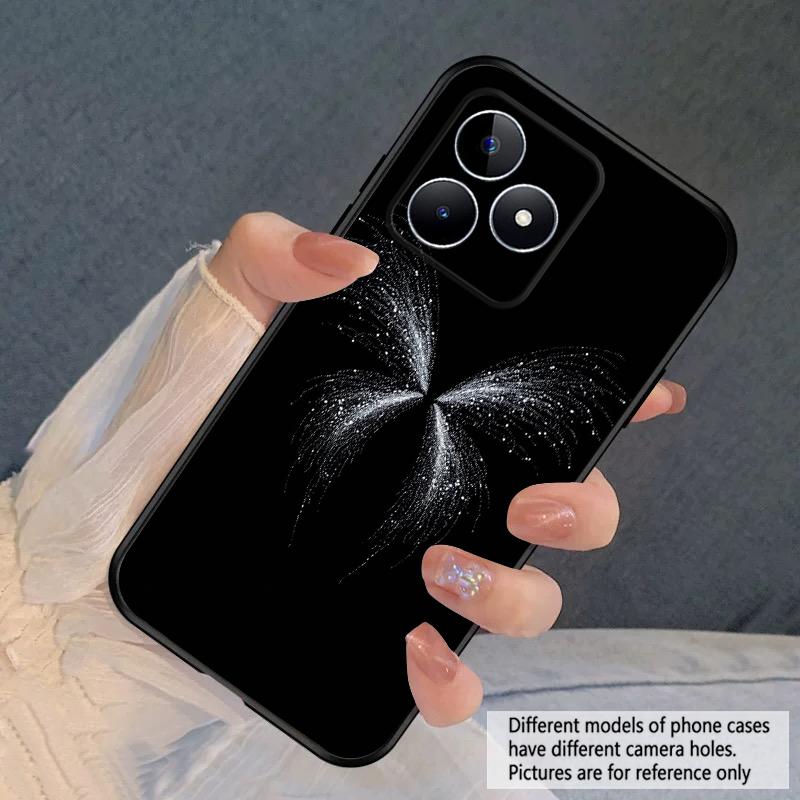White Butterfly For Oppo Realme 11 12X 12 14 Pro Plus 5G 8 C 55 63 65 51 53 67 75 4G GT2 7 Note 7 50 Silicone Soft Phone Case