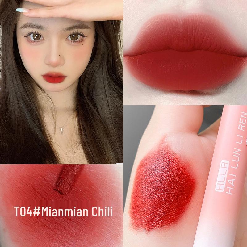 Helen Lady Pink Velvet Matte Moisturizing Lip Glaze - Non-Stick Cup Lipstick for Students.