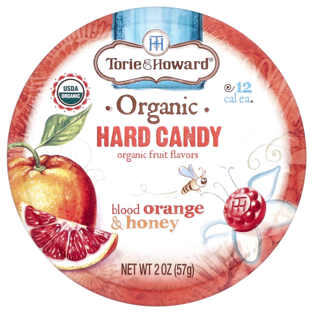 iHerb Torie & Howard Hard Candy, Blood Orange & Honey, 57g (2oz)