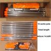 1pcs 2-in-1 High-Rise Window Cleaner Reusable Squeegee & Extendable Pole for Glass Scrubbing Stainless Steel Edge