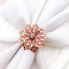 10PCS Decoration Belt Party Rhinestone Serviette Wedding Dinner Home Napkin Holder Rings Hotel Buckles Banquet Leaves Shape