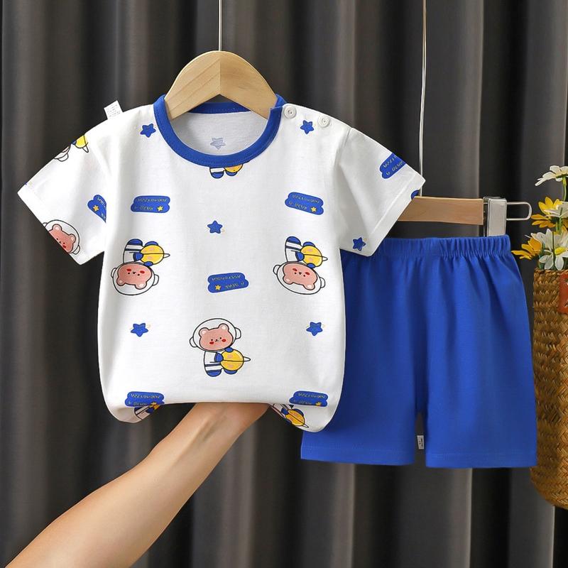 2pcs/set Children's Sets Kids Clothes Boys Girls CartoonT-shirt + Shorts Summer Cotton Short Sleeve Baby Children Clothing Toddler Suit