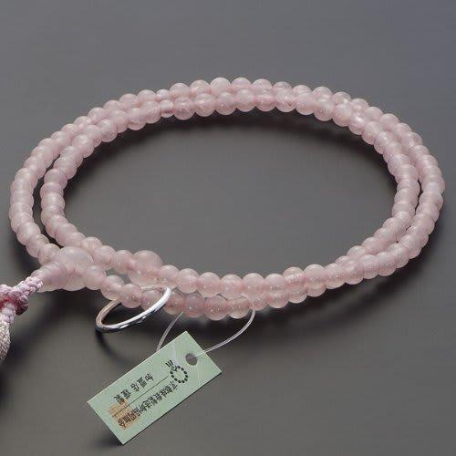 Buddhist Altar Shop Takita Shoten Buddhist Prayer Beads, Soto Zen Zen Buddhist Formal Prayer Beads [Women's] Rose Quartz, 8 Inches, Silk Tassel with H