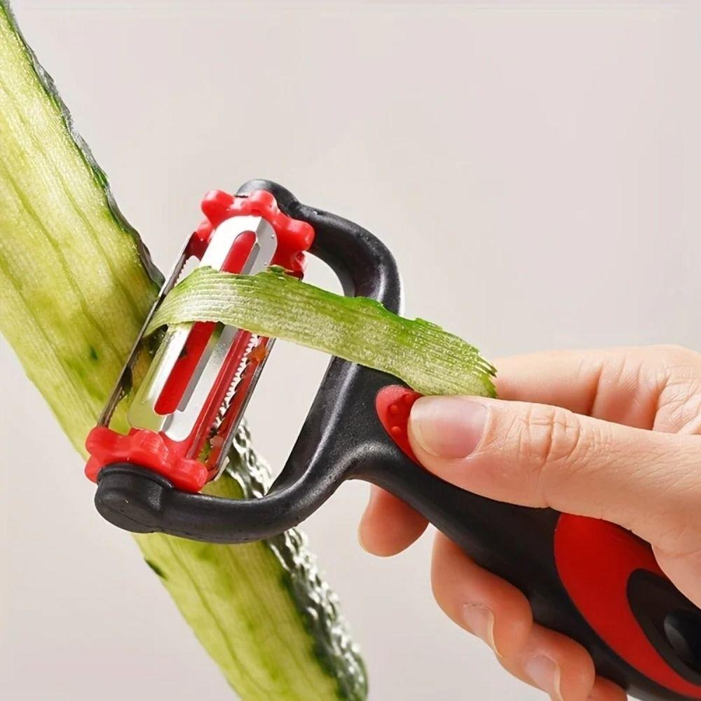 Multifunction Peeler Three in One for Carrot Cucumber for Melon Potato Stainless Steel Peeler 3 In 1 Rotary Peeler