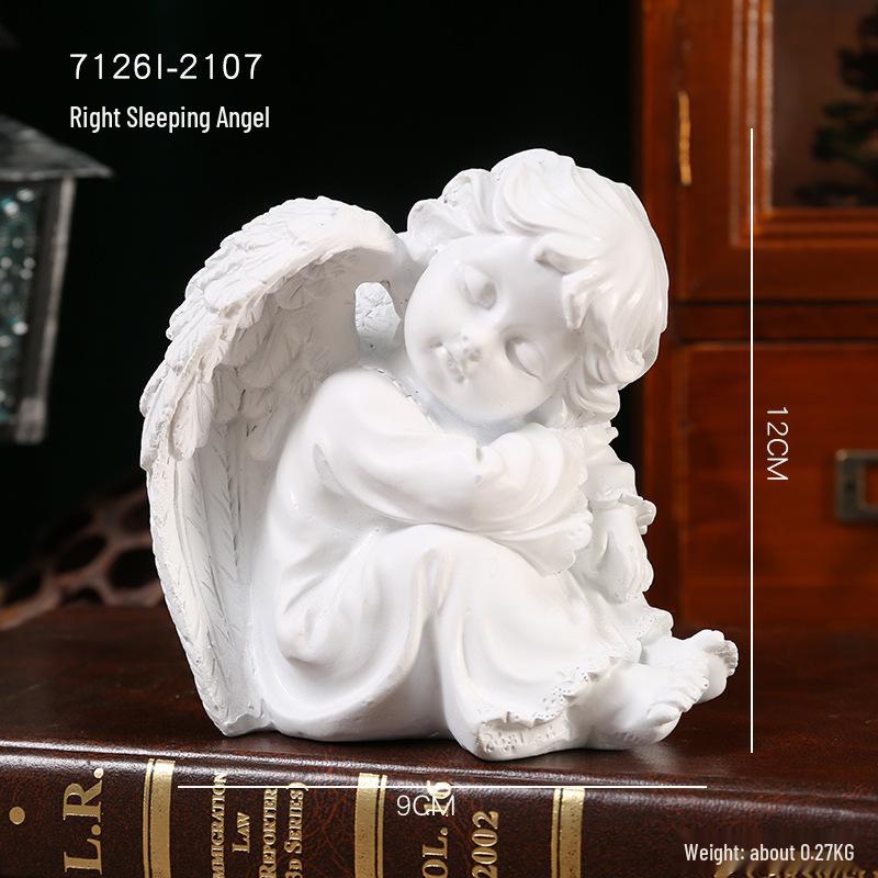 Europäische Retro Engel Figur - Kleine Mädchen Gipsstatue für Kirche Hochzeiten & Fotografie Dekor