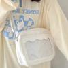 Y2K Transparent Ita Bag Large Capacity PVC Crossbody Bag Fashion JK Uniform Shoulder Bag  Daily