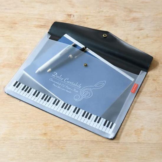 Sheet Music Piano A4 Gusseted Music Case Musical Notes