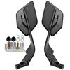 Motorcycle Wide View Rearview Mirror Flip Adjustable Angle Plastic Glass Material Universal Quick Mount For Road Safety