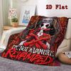 Gothic Vampire 2D Flat Pattern Flannel Blanket High Quality All Seasons Warmth and Comfort Perfect for Christmas Gifts.