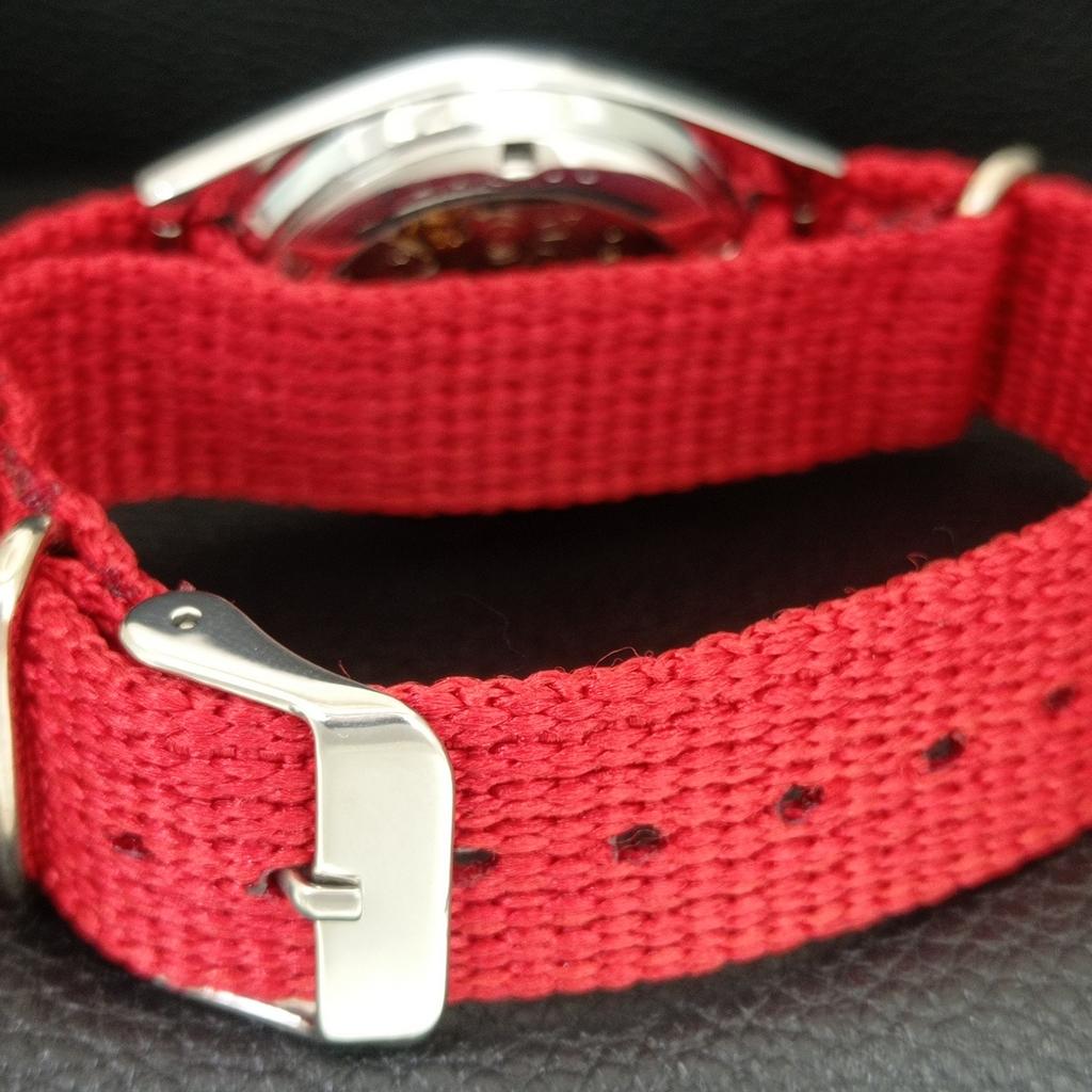 VINTAGE SEIKO 5 AUTOMATIC 6309A REFURBISHED JAPAN MENS RED DIAL WATCH a444638-1